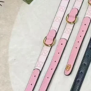 gucci dog collar and leash set pink