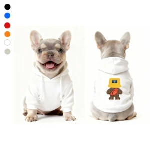 prada dog hoodie white bear print