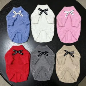prada dog sweater multicolored front view