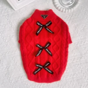 prada dog sweater cable knit view
