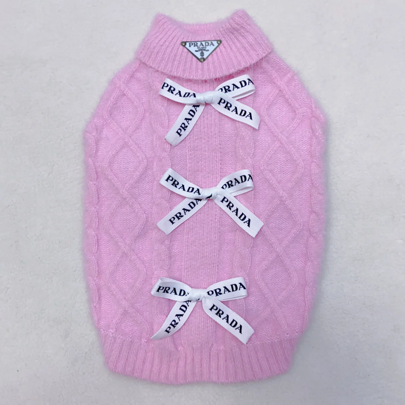 prada dog sweater winter knit view