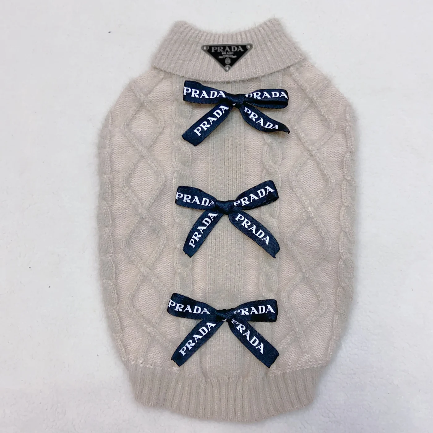 prada dog sweater designer knit view