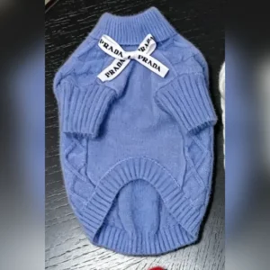 prada dog sweater blue