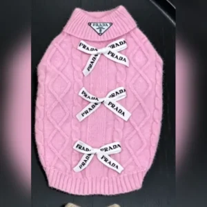 prada dog sweater pink