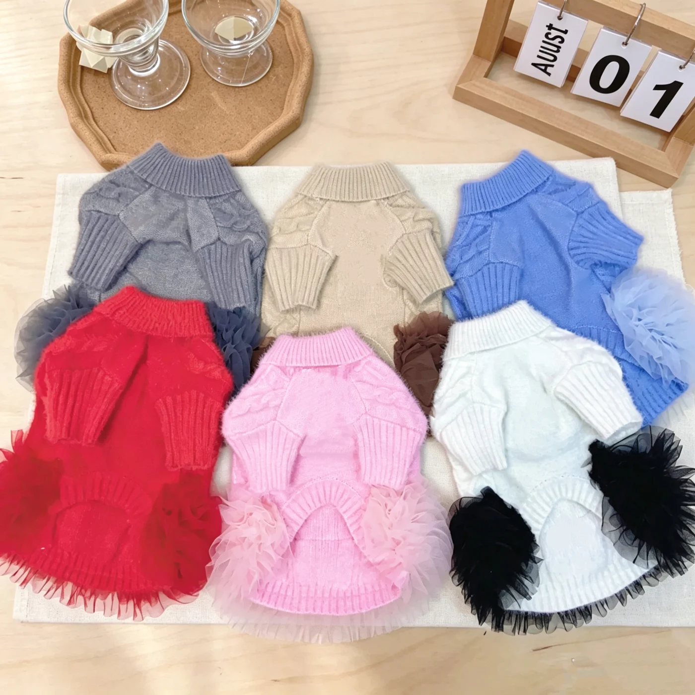 prada dog sweater dress tulle back view