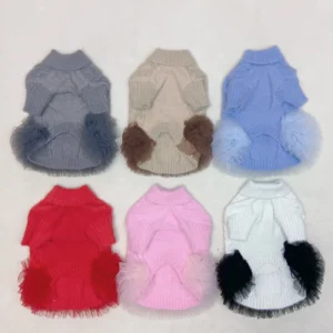 prada dog sweater dress cable knit detail