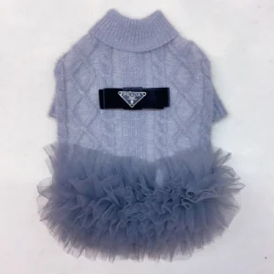 prada dog sweater dress turtleneck detail