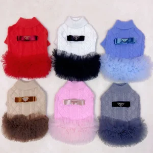 prada dog sweater dress styled view