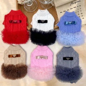 prada dog sweater dress tulle skirt front