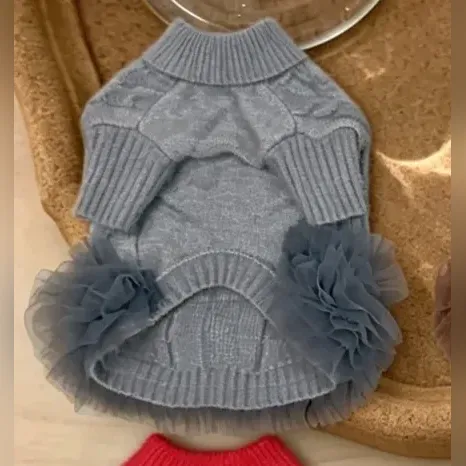 prada dog sweater dress gray