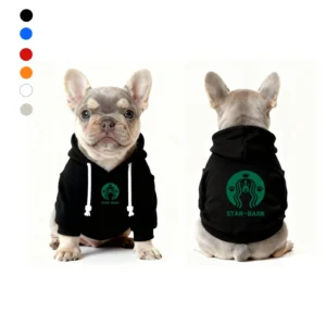 starbucks dog hoodie black front and back
